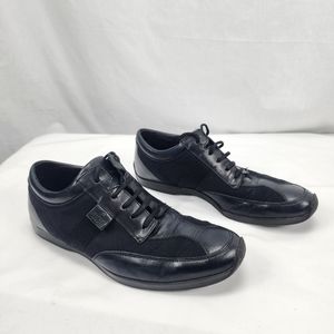 GUCCI Men's Leather and Canvas Black Sneakers Gucci Size 10.5 US 11